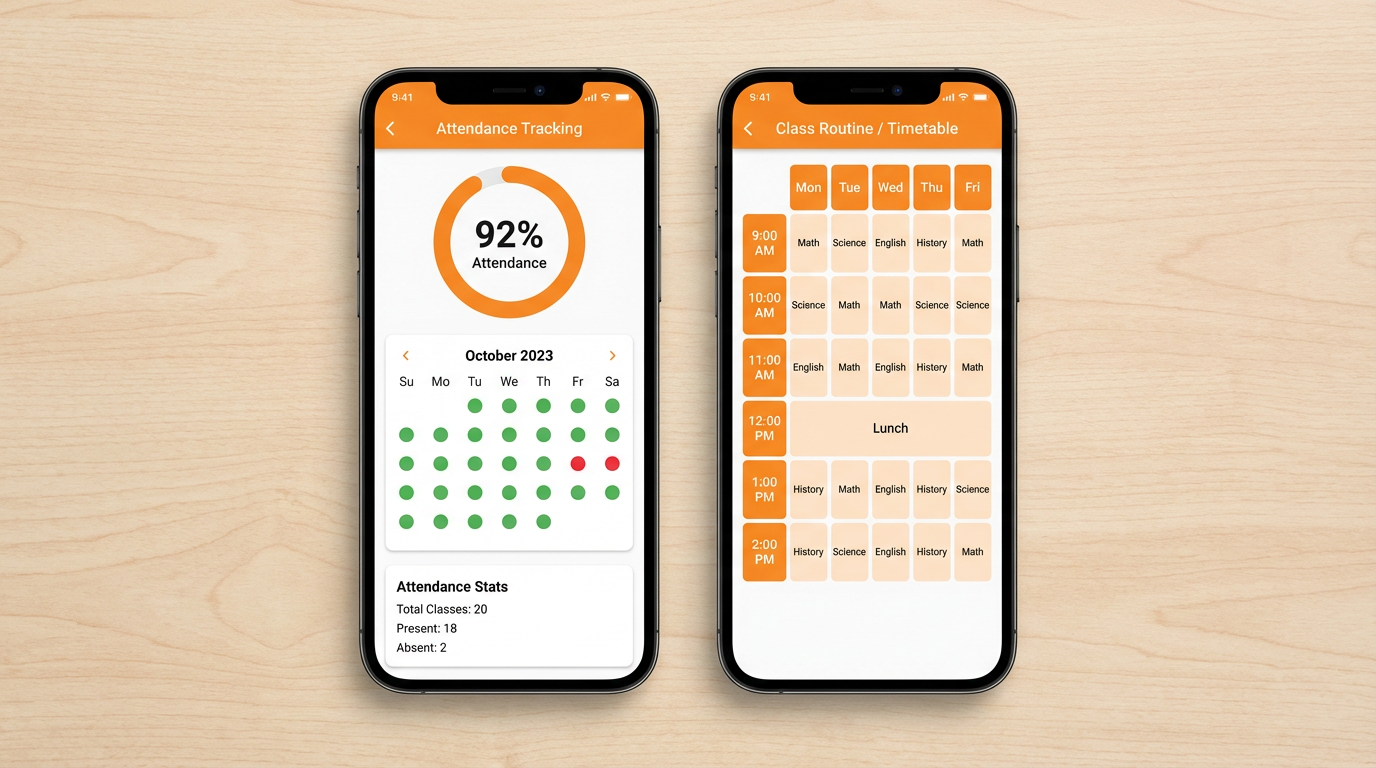 Attendance & Class Routine App Screen